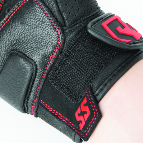 Speed and Strength Twist of Fate Leather Gloves Black/Red - Small - Cycle City Outdoors
