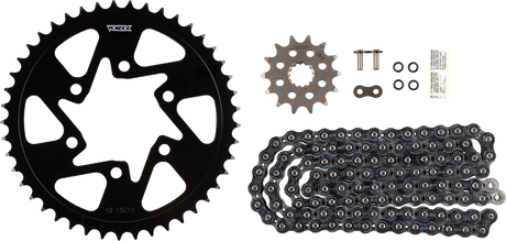 VORTEX CK6353 Chain and Sprocket Kit - HFRS - Black - Kawasaki ZX-6R/RR | Street
