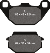 EBC Off-Road Organic Base Rear Brake Pads - FA305X (Arctic Cat DVX 90 / Kymco MXU150 2006–2016)