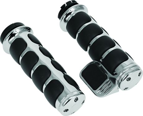 Kuryakyn Premium ISO Grip With Throttle Boss Dual Cable Chrome - Cycle City Outdoors
