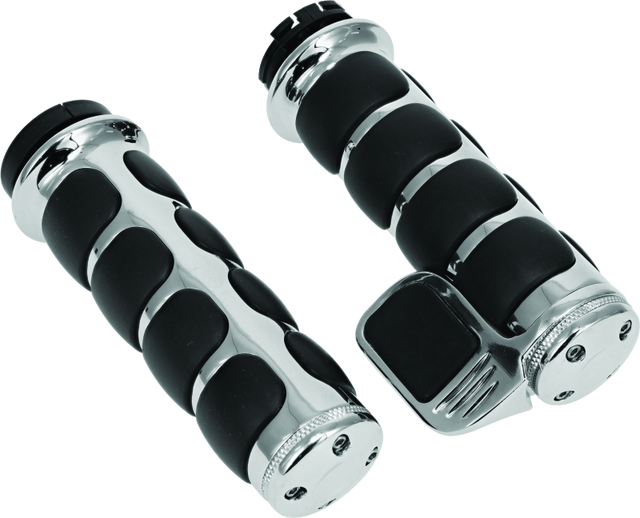Kuryakyn Premium ISO Grip With Throttle Boss Dual Cable Chrome - Cycle City Outdoors
