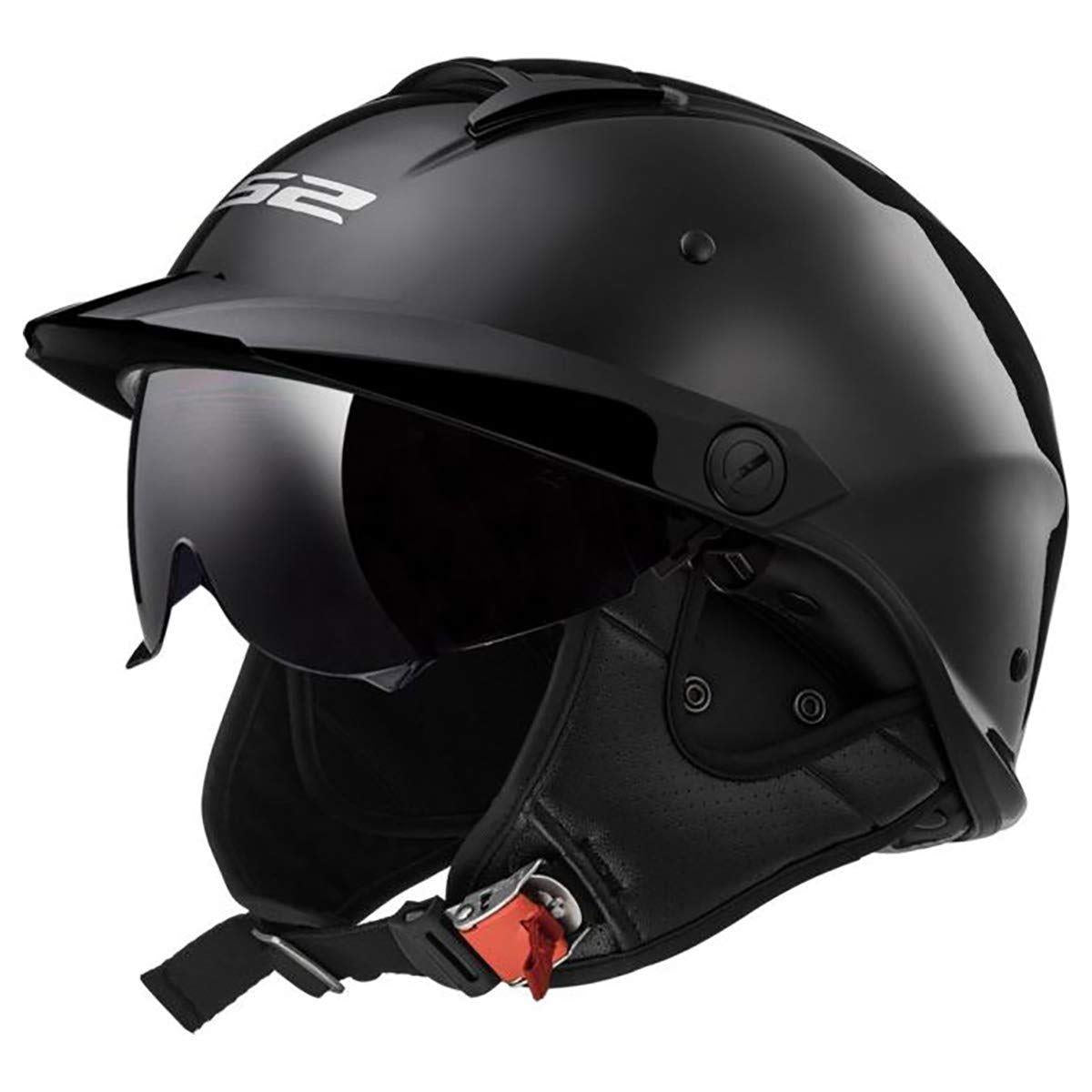 LS2 - Rebellion Half Helmet Helmet - Gloss Black - XS (open box)