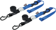 Powertye Mfg. 29623-S Soft-Tye Tie Down Straps - Cam Buckle - Latch Hooks - 1-1/2" x 6-1/2' - Black/Blue