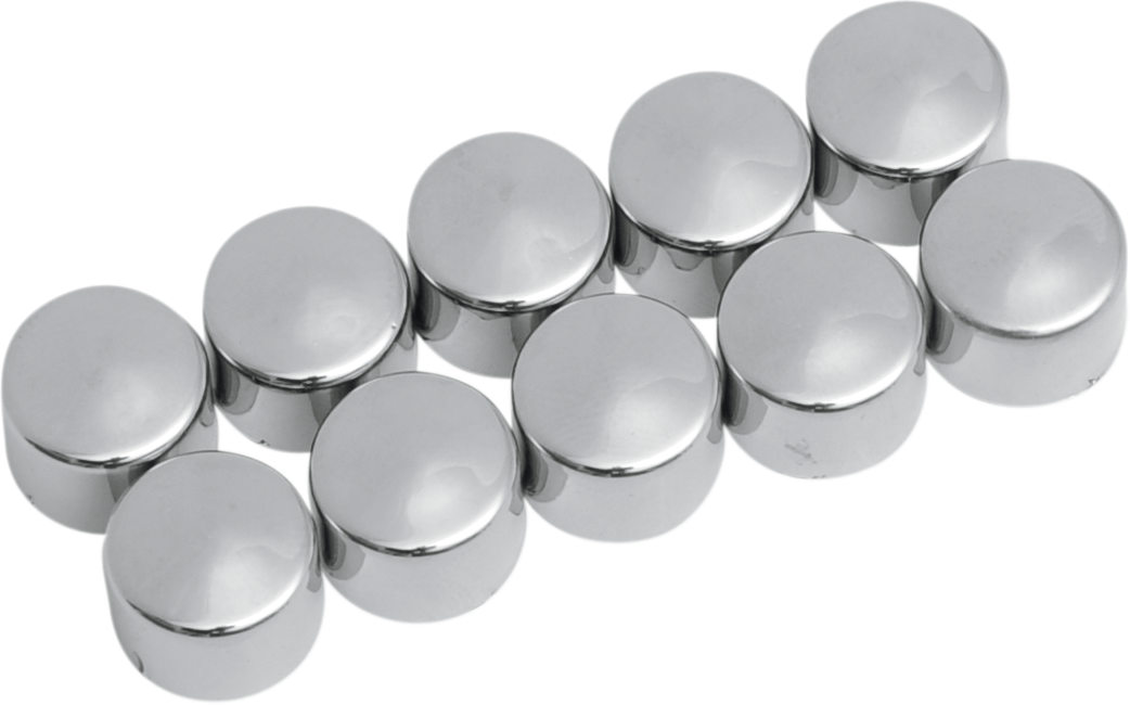 DRAG SPECIALTIES Bolt Covers - Allen/Socket - 1/4" - Chrome - 10 Pack 352042
