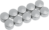DRAG SPECIALTIES Bolt Covers - Allen/Socket - 1/4" - Chrome - 10 Pack 352042