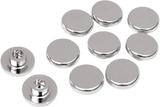 DRAG SPECIALTIES Bolt Covers - Allen/Buttonhead - Top Cover Only - 1/4" - Chrome - 10 Pack 352044