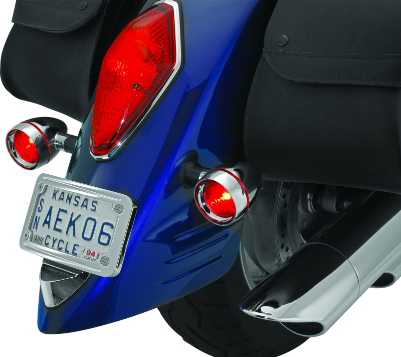 Kuryakyn Deep Dish Bezels With Red Lenses - Cycle City Outdoors