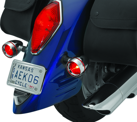 Kuryakyn Deep Dish Bezels With Red Lenses - Cycle City Outdoors