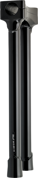 BILTWELL Murdock O/S Risers - 14" - Black 6413-201-14