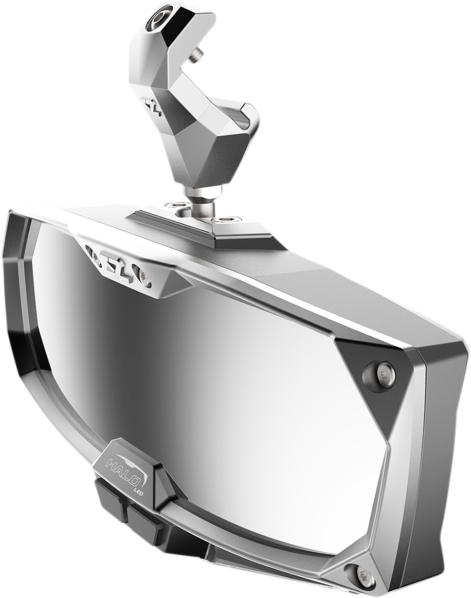 SEIZMIK Mirror - Halo R - Rear View w/LED Cabin Light - Rectangle - Silver w/Silver Bezel - Pro Fit 56-18021