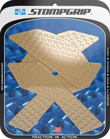 STOMPGRIP 55-14-0144C Tank Grips - Icon - Clear - Kawasaki - Z '17-'25 | Street