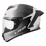 LS2 Rapid III Motorcycle Helmet Flow Gloss White / Gray / Black