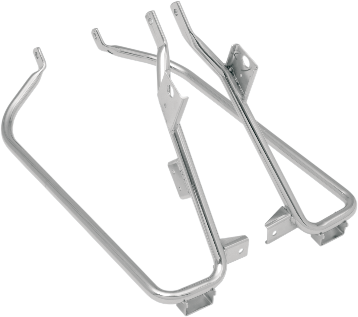 DRAG SPECIALTIES Saddlebag Support Brackets - Chrome - FL '09-'13 S77-0138 - Cycle City Outdoors