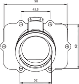 KIMPEX Carburetor Mounting Flange - Ski-Doo 301722