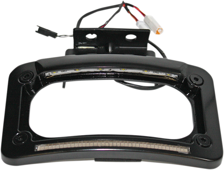 Custom Dynamics Dual-LED License Place Frame - Indian - Black CD-LP-IND-B - Cycle City Outdoors