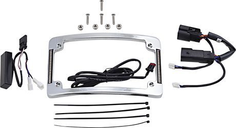 Custom Dynamics Curved License Plate Frame - Chrome TF06-BCM-C - Cycle City Outdoors