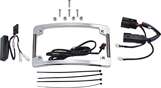 Custom Dynamics Curved License Plate Frame - Chrome TF06-BCM-C - Cycle City Outdoors