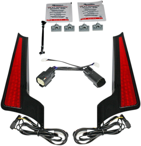 Custom Dynamics Fascia LED Light Panels - Black/Red CD-FASCIA-SS6RB - Cycle City Outdoors