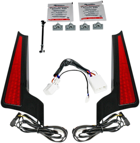 Custom Dynamics Fascia LED Light Panels - Black/Red CD-FASCIA-HD-RB - Cycle City Outdoors