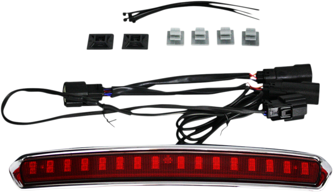 Custom Dynamics Tour Pack Lid Light - Chrome/Red CD-TP-LID-CR - Cycle City Outdoors