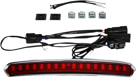 Custom Dynamics Tour Pack Lid Light - Chrome/Red CD-TP-LID-CR - Cycle City Outdoors