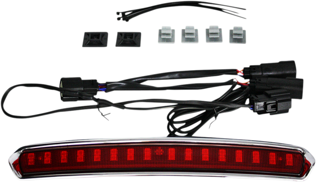 Custom Dynamics Tour Pack Lid Light - Chrome/Red CD-TP-LID-CR - Cycle City Outdoors