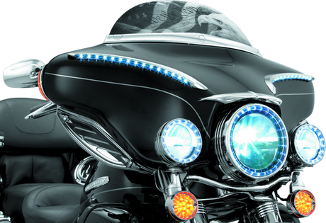 Kuryakyn LED Halo Trim Ring For 7inch Headlight 83-13 Touring Models Chrome - Cycle City Outdoors