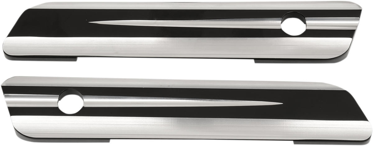 DRAG SPECIALTIES Hinge Covers - Black - FL '14-'24 S77-0149B