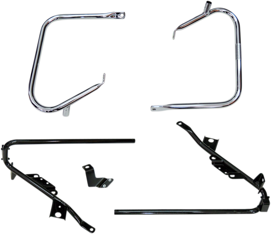 DRAG SPECIALTIES Saddlebag Support Kit - Chrome - FL '97-'08 FLT 21026