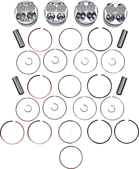 JE PISTONS Piston Kit - 67.00 mm - 13.5:1 CR - Honda 144538