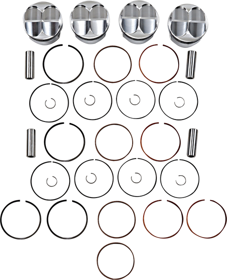 JE PISTONS Piston Kit - 81.00 mm - 10.5:1 CR - Honda 153766