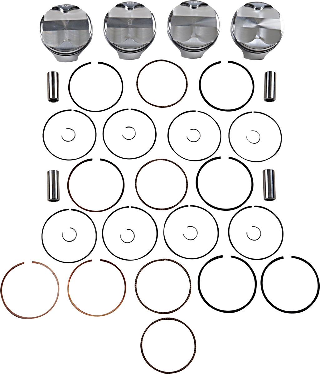 JE PISTONS Piston Kit - 76.00 mm - 13.5:1 CR - Kawasaki 222111