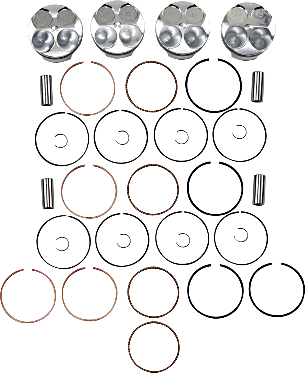 JE PISTONS Piston Kit - 75.00 mm - 13.5:1 CR - Honda 222118