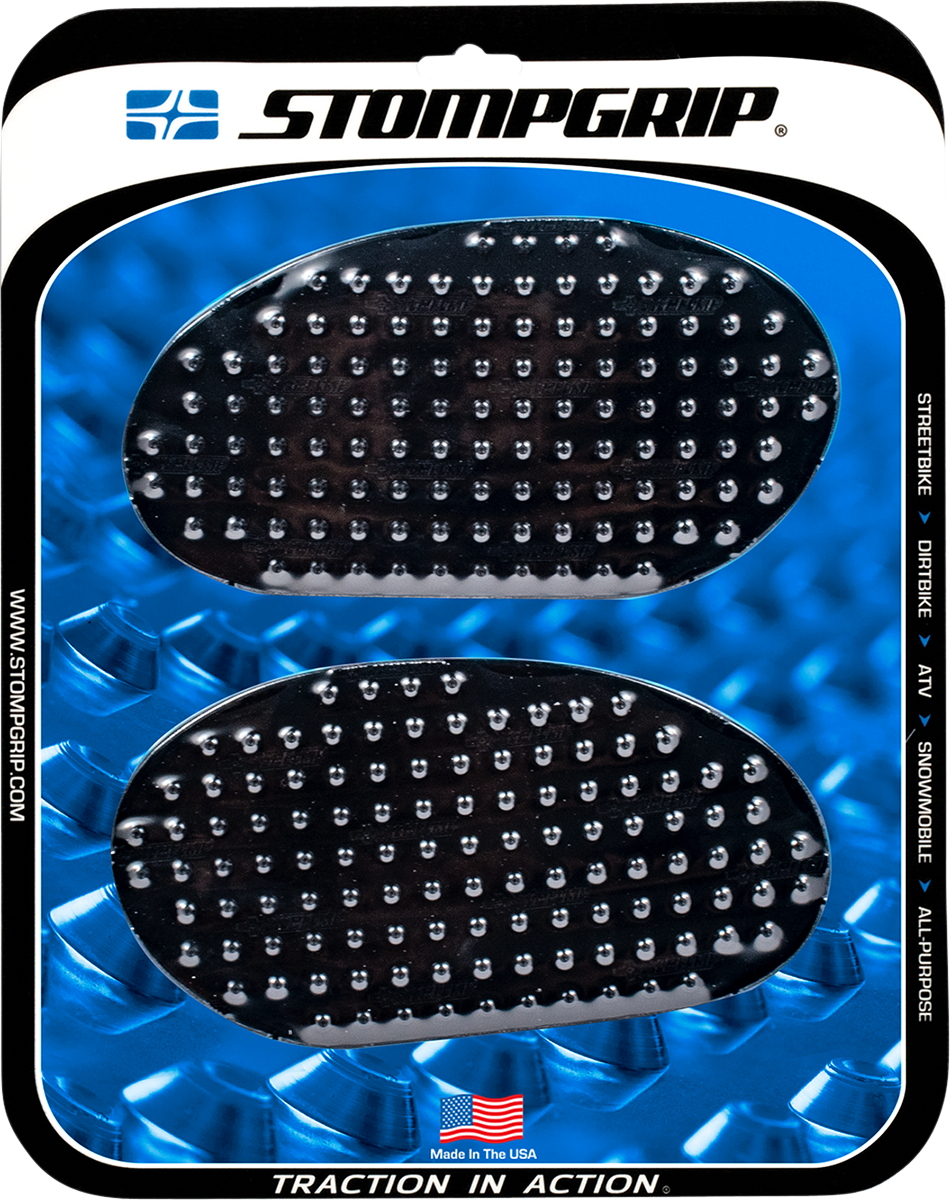 STOMPGRIP 50-10-0002B Tank Grips - Volcano - Small - Black - Universal | Off-Road/Snow