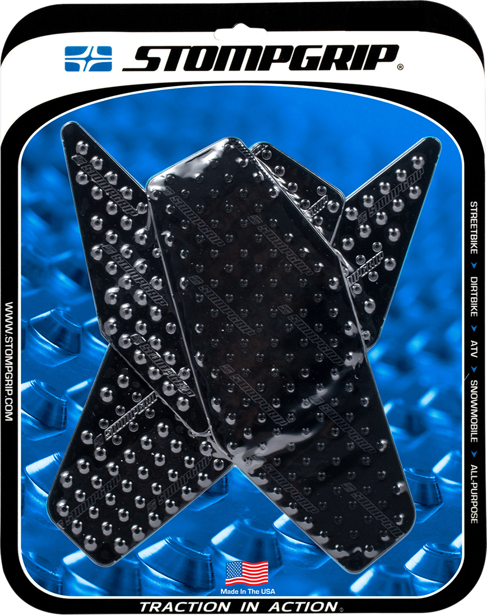 STOMPGRIP 55-10-0010B Tank Grips - Volcano - Black - Yamaha - YZF '08-'16 | Street