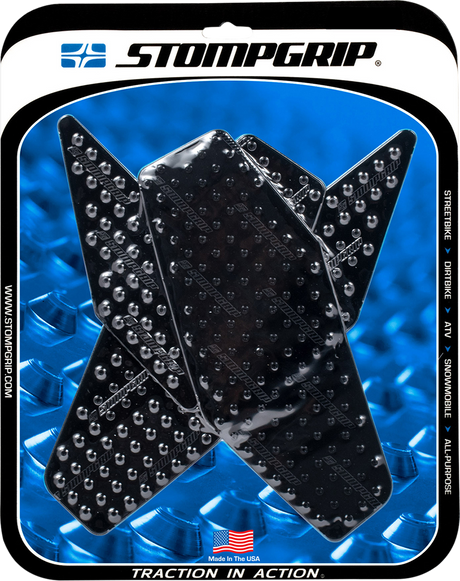 STOMPGRIP 55-10-0010B Tank Grips - Volcano - Black - Yamaha - YZF '08-'16 | Street