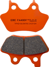EBC FA-V Series Semi-sintered Brake Pads - FA400V (Harley-Davidson FLHR Road King / FLSTC Heritage Softail Classic / FLSTF Fat Boy 2000–2007)