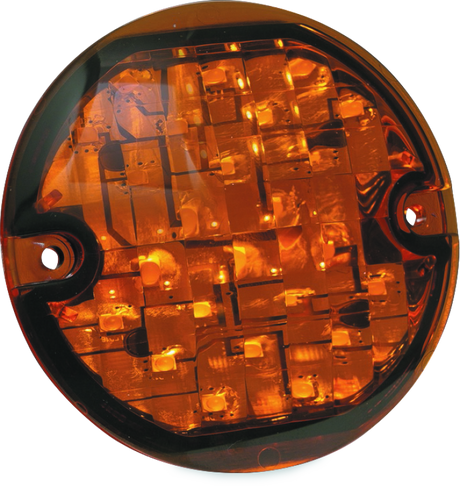 Kuryakyn ECE Compliant LED 3-1/4 Flat Style Turn Signal Insert Amber Lens - Cycle City Outdoors