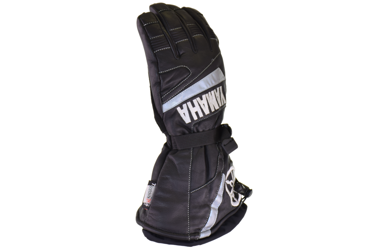 FXR - Yamaha - Leather Gauntlet Snowmobile Gloves Black (Md)