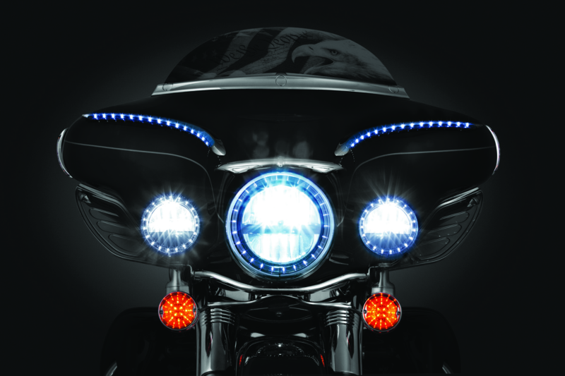 Kuryakyn LED Halo Trim Ring For 7inch Headlight 83-13 Touring Models Chrome - Cycle City Outdoors