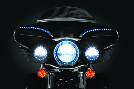 Kuryakyn LED Halo Trim Ring For 7inch Headlight 83-13 Touring Models Chrome - Cycle City Outdoors