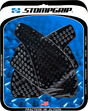 STOMPGRIP 55-10-0032B Tank Grips - Volcano - Black - Kawasaki - Ninja '07-'08 | Street