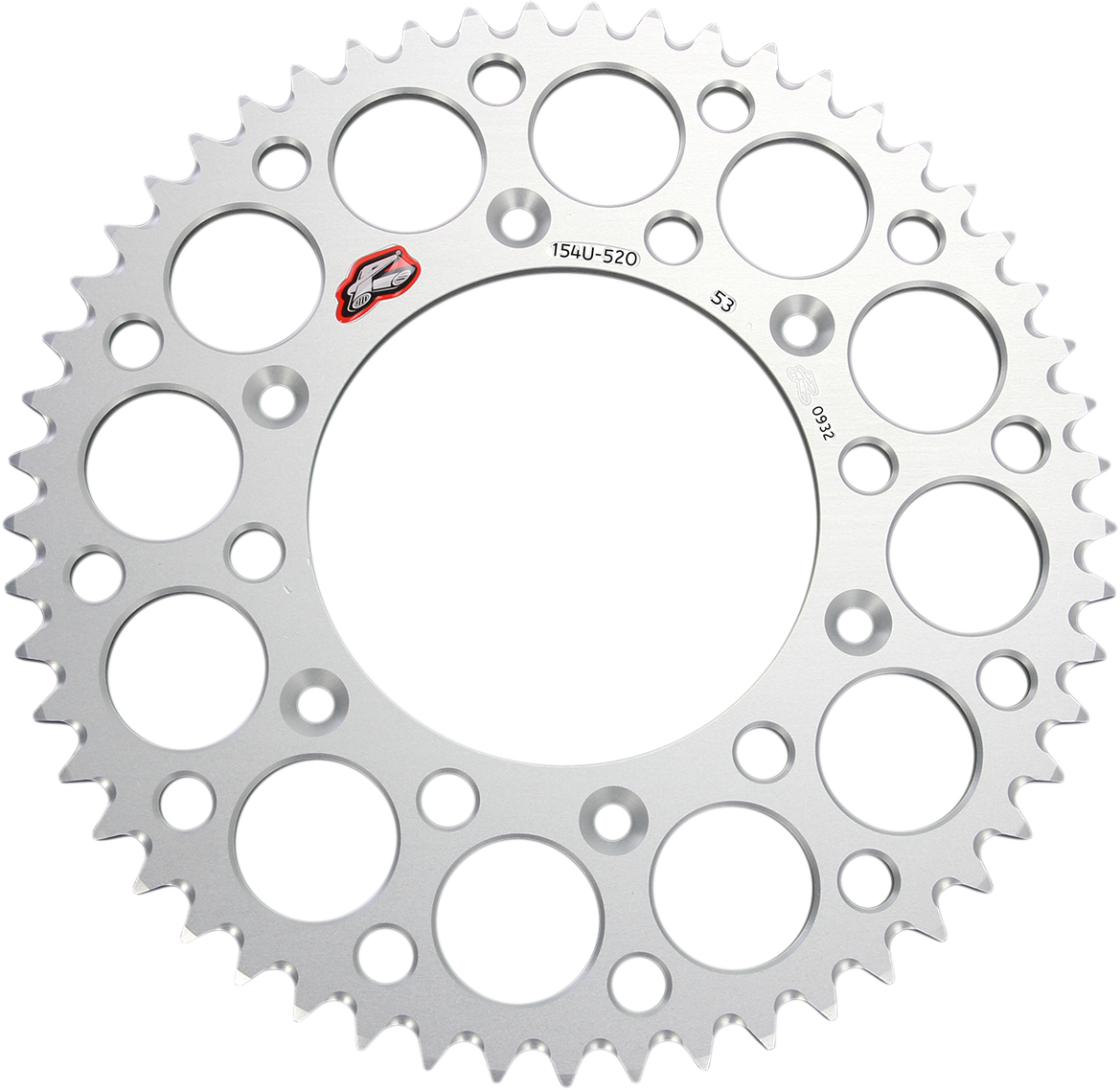 RENTHAL 154U-520-53GRSI Rear Sprocket - Aluminum - 53 Tooth - Silver - Honda | Off-Road