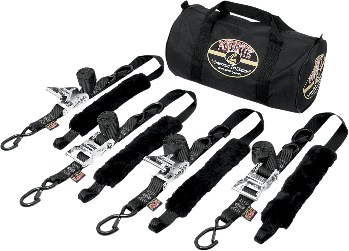 Powertye Mfg. TRAILERKIT-82 Fat Strap Trailer Kit - Black | Adventure/ATV/UTV