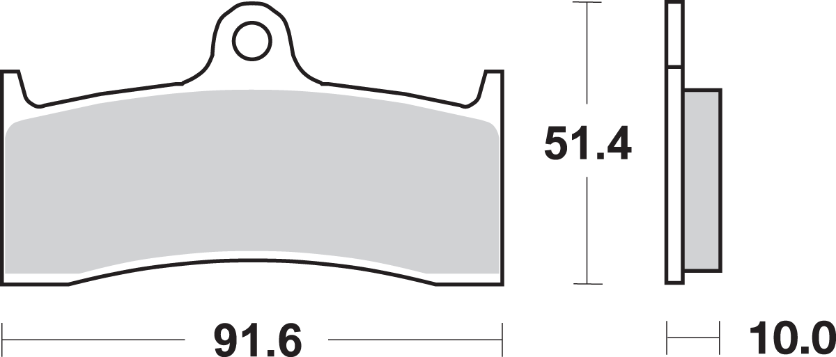 SBS HF Series Organic Base Front Brake Pads - 729HF (Yamaha YZF 750 R 1999–1999)