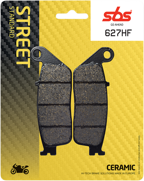 SBS HF Series Organic Base Front Brake Pads - 627HF (Triumph / Honda / Suzuki / Kawasaki / Buell / Yamaha 1986–2024)