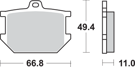 SBS HF Series Organic Base Brake Pads - 507HF (Yamaha XS 650 / SR500 / XS1100 1976–1986)