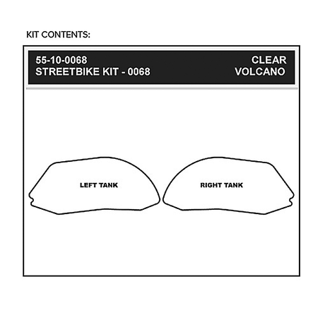 STOMPGRIP 55-10-0068C Tank Grips - Volcano - Clear - Ducati - Panigale '12-'24 | Street