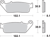 SBS HF Series Organic Base Front Brake Pads - 627HF (Triumph / Honda / Suzuki / Kawasaki / Buell / Yamaha 1986–2024)