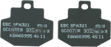 EBC SFA Series Organic Base Rear Left Brake Pads - SFA321 (Vespa GTS 300 / Piaggio Fly 150 2004–2023)